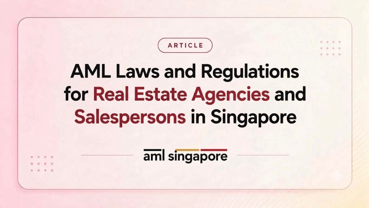 AML Laws and Regulations for Real Estate Agencies and Salespersons in Singapore